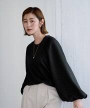 バルーンスリーブボリュームプルオーバー