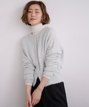 クルーネックラメカーディガン