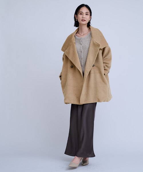 ゆーさん専用　ユアーズ　モッサ スタンドカラー ダブルコート モッサスタンドカラーダブルコート｜ユアーズの通販｜&mall（アンド