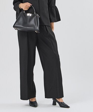 1タックセンタープレスワイドパンツ