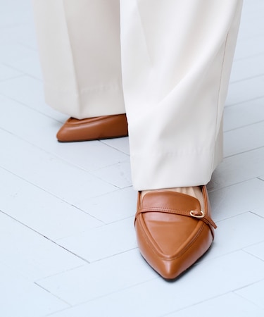 スリングバックローファー