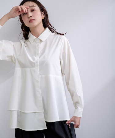 ランダムヘムペプラムブラウス