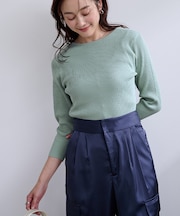 前後2wayベーシックリブニット
