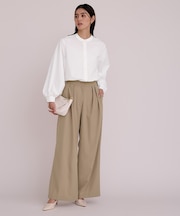 シャツドッキングタックワイドパンツ/オールインワン