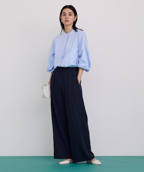 シャツドッキングタックワイドパンツ/オールインワン