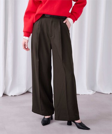 美シルエットワンタックワイドパンツ