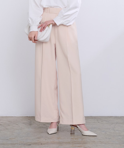 美シルエットワンタックワイドパンツ