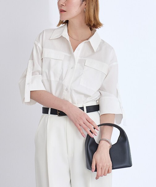 ターンバックシャツブラウス