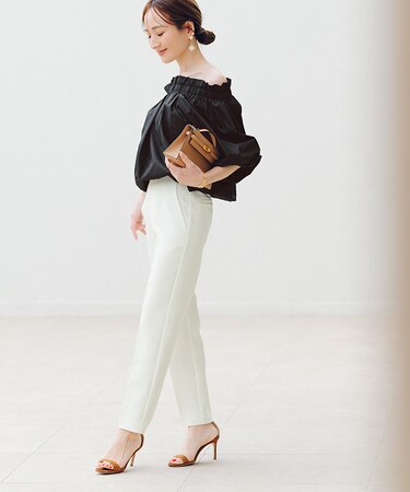 ハイウエストスリムパンツ