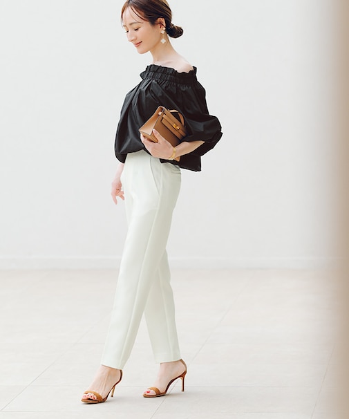 ハイウエストスリムパンツ