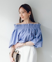 フリルオフショルダーボリュームブラウス