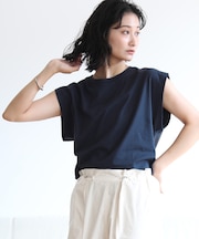 汗染み防止ワイドスリーブTシャツ