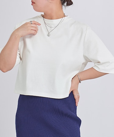 汗染み防止クロップドTシャツ