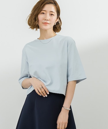 汗染み防止クロップドTシャツ
