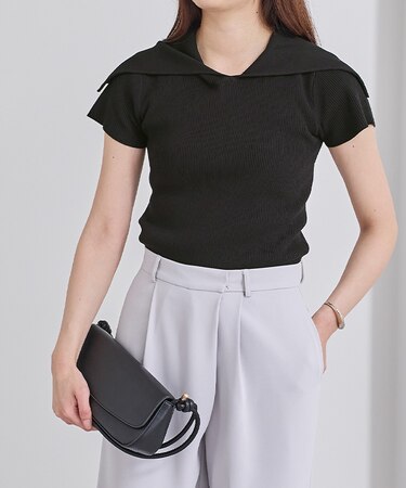 ケープデザインリブニット