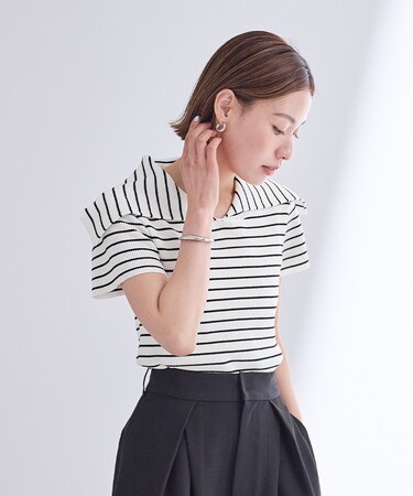 ケープデザインリブニット