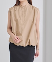 ゴールド釦フレンチスリーブバルーントップス