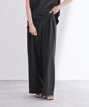 撥水ウエストゴムツータックワイドパンツ