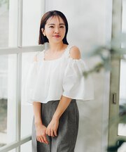 2wayフリルショルダートップス