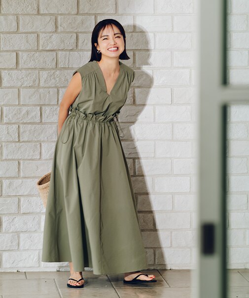 前後2wayウエストフリルデザインワンピース