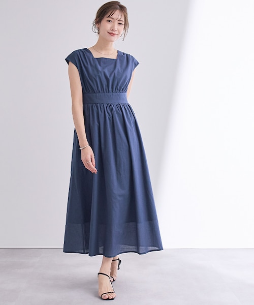 Tnewties トゥエンティーズ スクエアネックデザインハイウエストワンピース Tnewties トゥエンティーズ スクエアネックデザインハイウエスト