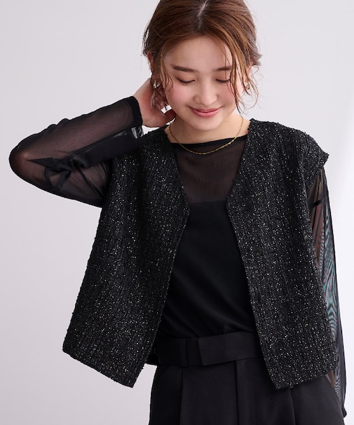 サマーツイードVネックベスト