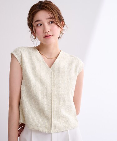 サマーツイードVネックベスト