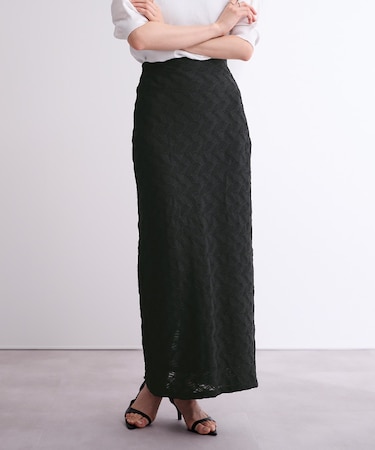 レースジャガードストレートスカート