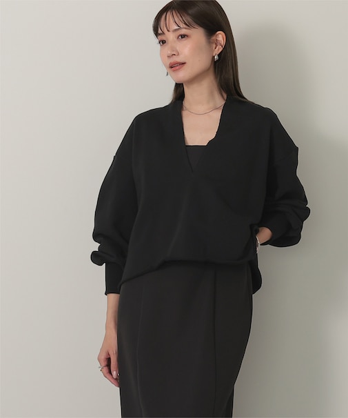 深Vネックスウェットプルオーバー