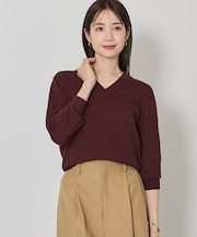 もちもちVネックニット
