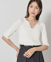 ハーフスリーブスキッパーポロニット