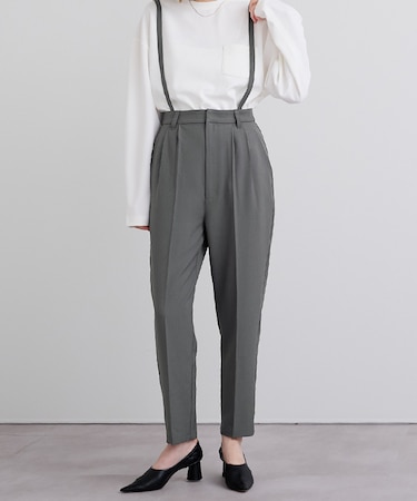 2wayサロペットテーパードパンツ