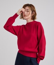チクチクしないボトルネックニットプルオーバー