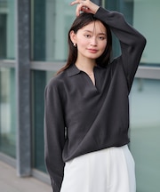 スキッパーデザインニット