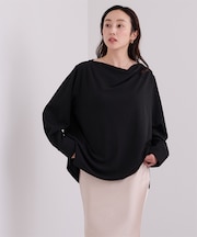 楽きちんとみえ/ドレープブラウス