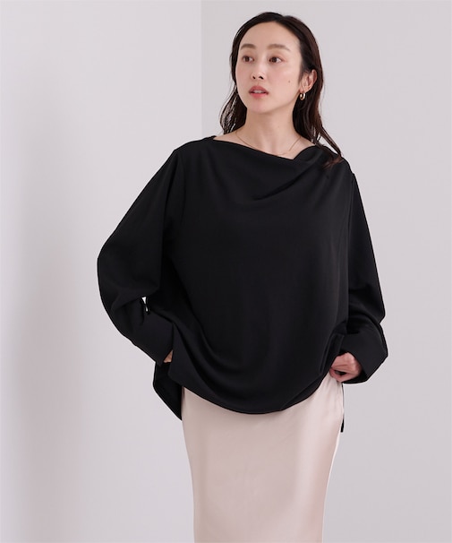 楽きちんとみえ/ドレープブラウス