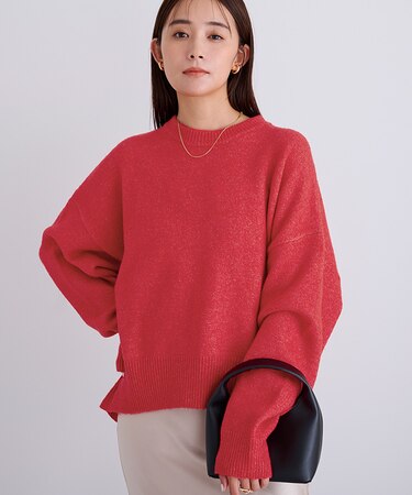 ヤクライククルーネックニット