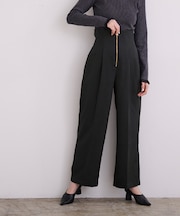 ZIPデザインタックワイドパンツ
