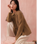 襟付きペプラムニット