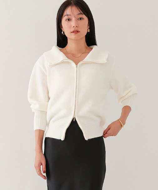 ビッグカラーZIPニット