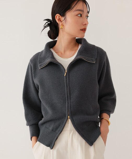 ビッグカラーZIPニット