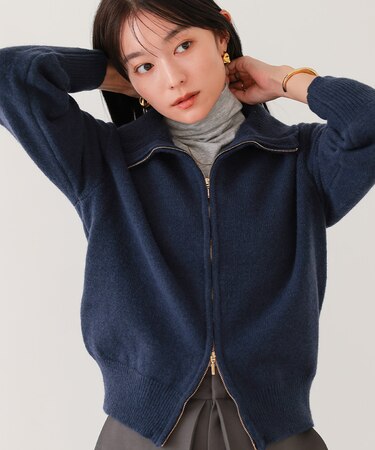 ビッグカラーZIPニット