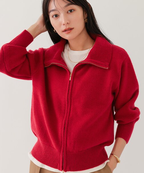 ビッグカラーZIPニット