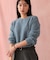 ラメシャギークルーネックニット