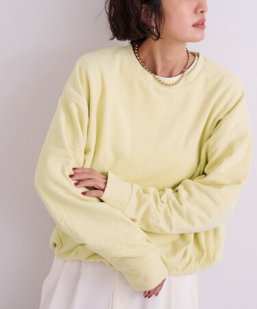 裏フリース裾バルーンスウェット