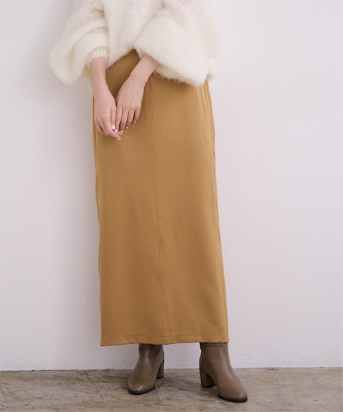 quaranciel:〈洗濯機可能〉ポリエステル サージ タイト スカート