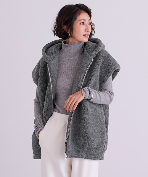 M・U SPORTS イヤーフーディーボアベスト フーディーボアベスト｜ユアーズの通販｜&mall（アンドモール）三井