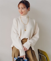 スフレタッチハイネックオーバーサイズニット