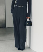 ピンタックセンタープレスワイドパンツ