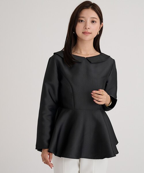 新品タグ付きClore + 2wayペプラムブラウス　ブラック 2wayペプラムブラウス｜ユアーズの通販｜&mall（アンドモール）三井